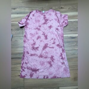 Old Navy Pink Tie-Dye T-Shirt Dress